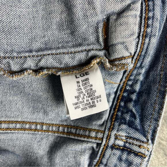 American Eagle Vintage Y2K Jean Jacket Large Distressed Denim Classic Grunge - Picture 8 of 15